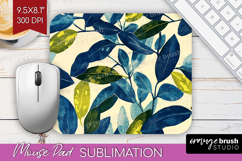 Eucalyptus Leaves Mouse Pad Sublimation - Botanical Mousepad Product Image 1