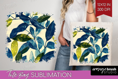 Eucalyptus Leaves Tote Bag - Botanical Tote Bag PNG Product Image 1
