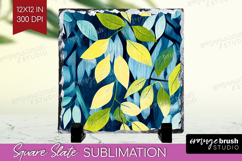Eucalyptus Leaves Slate PNG - Botanical Square Slate Product Image 1