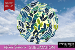 Eucalyptus Leaves Wind Spinner Sublimation PNG - Botanical Product Image 1