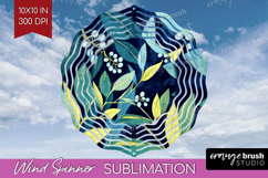 Eucalyptus Leaves Wind Spinner Sublimation PNG - Botanical Product Image 1