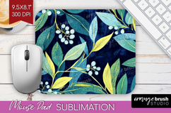 Eucalyptus Leaves Mouse Pad Sublimation - Botanical Mousepad Product Image 1