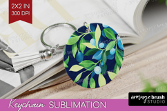 Eucalyptus Leaves Keychain PNG - Botanical Keychain Product Image 1