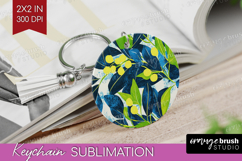Eucalyptus Leaves Keychain PNG - Botanical Keychain Product Image 1