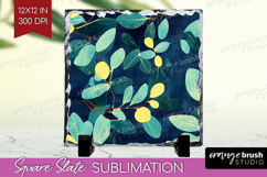 Eucalyptus Leaves Slate PNG - Botanical Square Slate Product Image 1