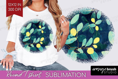 Eucalyptus Leaves Round Tshirt Background - Botanical PNG Product Image 1