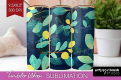 Eucalyptus Leaves Tumbler Wrap - Botanical Tumbler PNG Product Image 1