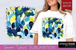 Eucalyptus Leaves Square Tshirt Background - Botanical PNG Product Image 1