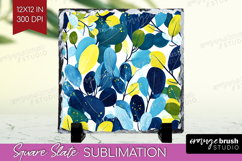 Eucalyptus Leaves Slate PNG - Botanical Square Slate Product Image 1