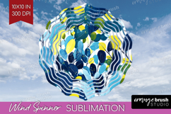 Eucalyptus Leaves Wind Spinner Sublimation PNG - Botanical Product Image 1