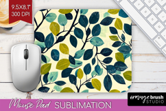 Eucalyptus Leaves Mouse Pad Sublimation - Botanical Mousepad Product Image 1