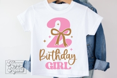 2nd Birthday Girl SVG - Two Bow Birthday Shirt PNG Product Image 3