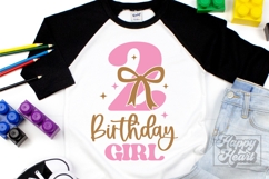 2nd Birthday Girl SVG - Two Bow Birthday Shirt PNG Product Image 4