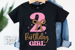 2nd Birthday Girl SVG - Two Bow Birthday Shirt PNG Product Image 5