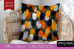 Halloween Pillow Sublimation - Brush Stroke Pillow Cover PNG Product Image 1