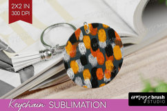 Halloween Keychain PNG - Brush Stroke Keychain Sublimation Product Image 1