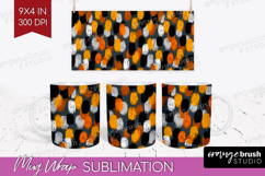 Halloween Mug Wrap - Brush Stroke Mug PNG Sublimation Product Image 1