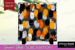 Halloween Slate PNG - Brush Stroke Square Slate Sublimation Product Image 1