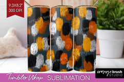 Halloween Tumbler Wrap - Brush Stroke Tumbler PNG Product Image 1