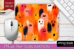 Halloween Mouse Pad Sublimation - Brush Stroke Mousepad PNG Product Image 1