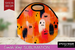 Halloween Lunch Bag - Brush Stroke Lunch Bug PNG Sublimation Product Image 1