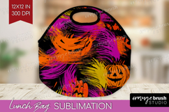Halloween Lunch Bag - Brush Stroke Lunch Bug PNG Sublimation Product Image 1