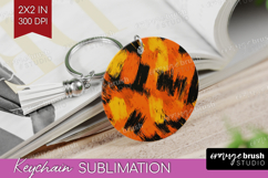 Halloween Keychain PNG - Brush Stroke Keychain Sublimation Product Image 1