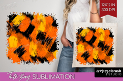 Halloween Tote Bag - Brush Stroke Tote Bag PNG Sublimation Product Image 1