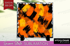Halloween Slate PNG - Brush Stroke Square Slate Sublimation Product Image 1