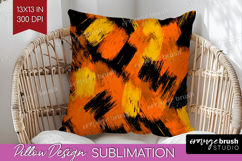 Halloween Pillow Sublimation - Brush Stroke Pillow Cover PNG Product Image 1