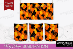 Halloween Mug Wrap - Brush Stroke Mug PNG Sublimation Product Image 1