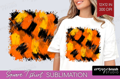 Halloween Square Tshirt Background - Brush Stroke PNG Product Image 1