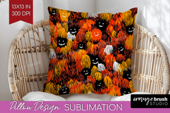 Halloween Pillow Sublimation - Brush Stroke Pillow Cover PNG Product Image 1