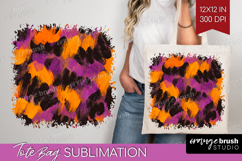 Halloween Tote Bag - Brush Stroke Tote Bag PNG Sublimation Product Image 1