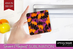 Halloween Magnet Sublimation - Brush Stroke Square Magnet Product Image 1