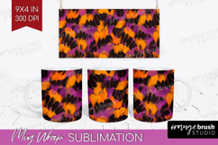 Halloween Mug Wrap - Brush Stroke Mug PNG Sublimation Product Image 1