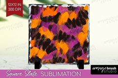 Halloween Slate PNG - Brush Stroke Square Slate Sublimation Product Image 1