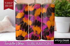 Halloween Tumbler Wrap - Brush Stroke Tumbler PNG Product Image 1