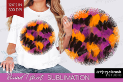 Halloween Round Tshirt Background - Brush Stroke PNG Product Image 1