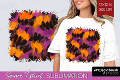 Halloween Square Tshirt Background - Brush Stroke PNG Product Image 1