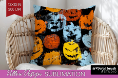 Halloween Pillow Sublimation - Brush Stroke Pillow Cover PNG Product Image 1