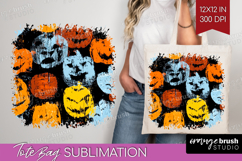 Halloween Tote Bag - Brush Stroke Tote Bag PNG Sublimation Product Image 1