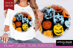 Halloween Round Tshirt Background - Brush Stroke PNG Product Image 1
