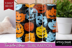 Halloween Tumbler Wrap - Brush Stroke Tumbler PNG Product Image 1