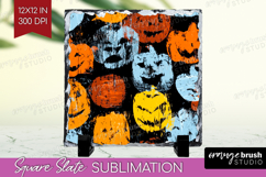 Halloween Slate PNG - Brush Stroke Square Slate Sublimation Product Image 1