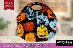 Halloween Lunch Bag - Brush Stroke Lunch Bug PNG Sublimation Product Image 1