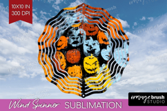 Halloween Wind Spinner Sublimation PNG - Brush Stroke Round Product Image 1