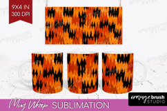 Halloween Mug Wrap - Brush Stroke Mug PNG Sublimation Product Image 1