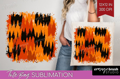 Halloween Tote Bag - Brush Stroke Tote Bag PNG Sublimation Product Image 1