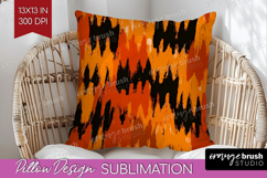 Halloween Pillow Sublimation - Brush Stroke Pillow Cover PNG Product Image 1